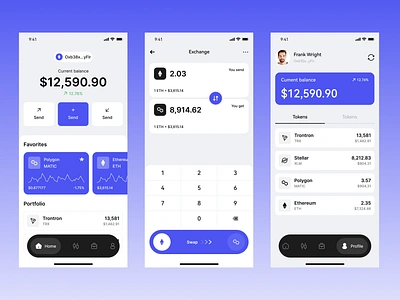 Crypto Wallet Mobile App ui