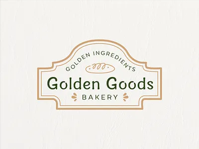 Golden Goods Bakery bakery classic logo sign vintage