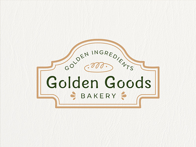 Golden Goods Bakery bakery classic logo sign vintage