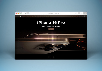Hero Section for iPhone 16 Pro app branding design graphic design illustration ios iphone logo typography ui ux vector