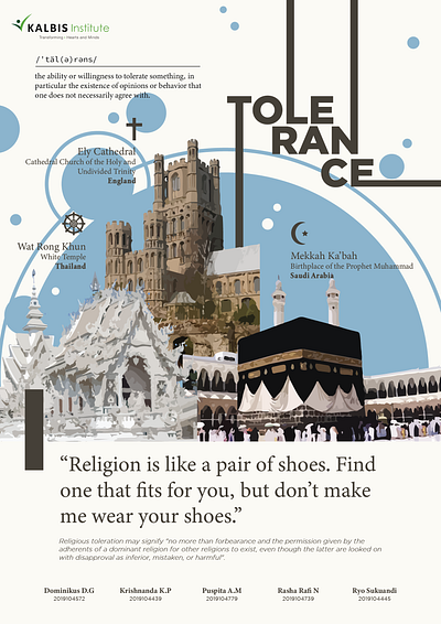 Tolerance Poster | Design Poster graphic design layout poster