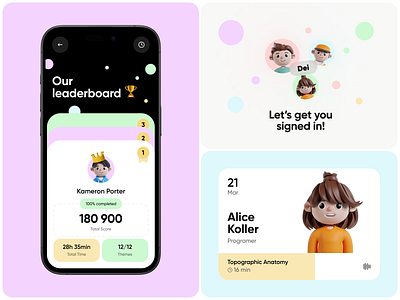 Kids Educational Mobile App app design child education educational app kids app kids elearning kids learning learning learning app lessons mobile app online course online learning playful product design school teaching