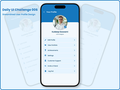 Daily UI Challenge 006: User Profile Design | #DailyUI autolayout cleanui creativejourney dailyui designchallenge figmadesign interfacedesign minimaldesign moderndesign profileui responsivedesign uidesign userexperience userprofile uxdesign