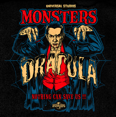 DRACULA bela lugosi branding classic david vicente design digital art dracula drawing dvicente art horror movie illustration inking print universal studio vampire