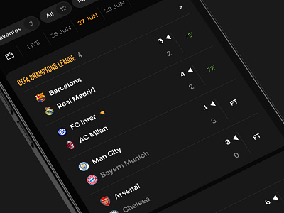 Weszlo App Live Score app design system footbal iphone live score mobile product design score soccer sport stats ui ux web