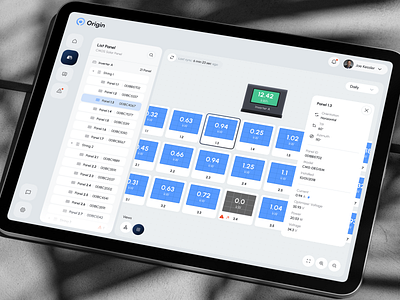 Origin - Solar Panel Monitoring analytics clean design dashboard dashboard design data detail energy figma green energy inverter monitoring panel popular product design renewable energy solar monitoring solar panel solar panels solar system ui