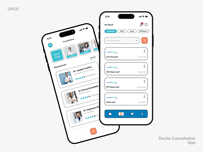 Doctor Consultation App clean design minimal ui uiux