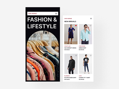 Chic Avenue - Fashion & Lifestyle App app appdesign ecomerce fashion lifestyle ui uiux