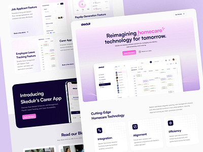 Homecare Service - Landing Page app branding clean design homecare landing page mobile app responsive scheduling showcase ui uiux ux web app website