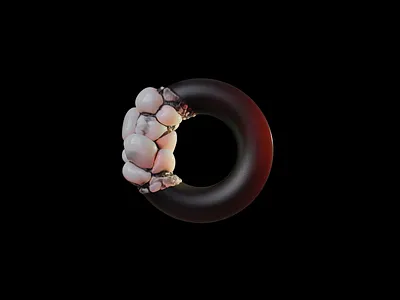 Abstract motion 3d animation black blender bubble circe dark design inflate lesson loop motion pink tutor