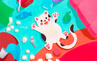 Little Kitty book illustration character design childerns book illustration childrens book illustration illustration painting