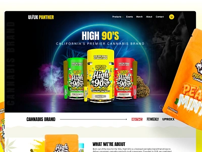 Cannabis landing page branding graphic design landing page ui webpage