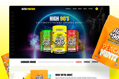 Cannabis landing page branding graphic design landing page ui webpage