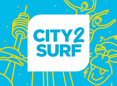 City2Surf - Logo & Branding animation branding digital event graphic design illustration logo merch print running signage sport