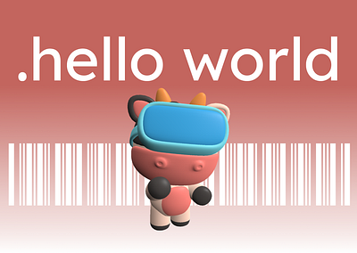 .Hello World 3d branding concept design graphic design motion graphics ui ux web design