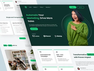Saas Landing Page - Automark Web Design figma landing page marketing saas ui ui ux design ux web design web designer