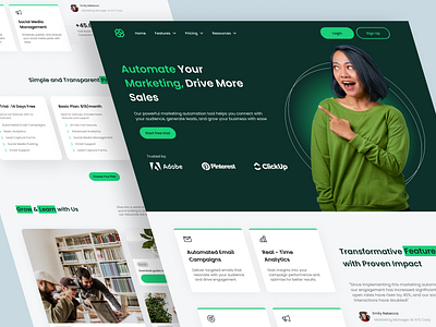 Saas Landing Page - Automark Web Design figma landing page marketing saas ui ui ux design ux web design web designer