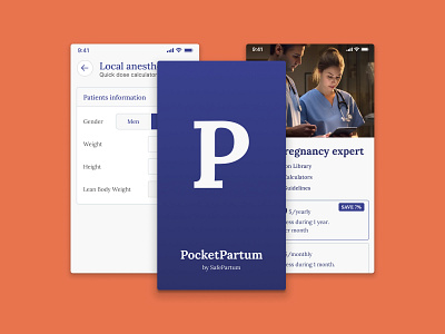 Pocket Partum App app branding design typography ui