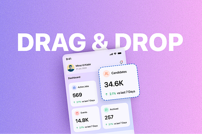 Drag & Drop animation in FIGMA 3d animation app design branding dashboard design and development figma graphic design job app mobile app motion motion graphics prototype ui uimotion