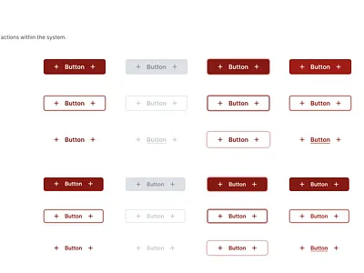 Design System of Button button consistency convenience design system easy to use red button uiux uiux design versatile