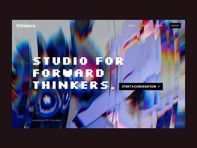 Thinkers: Landing page branding clean design land ui ux