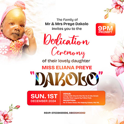 Baby Dedication Flyer