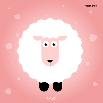 New Year's Lamb adobe iilustrator figma graphic designer illustration vector graphics