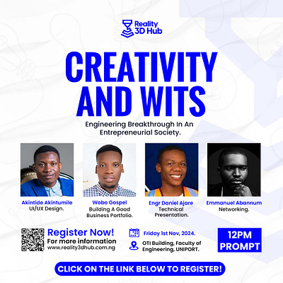 Creativity and wits flyer design