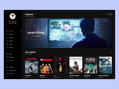 Movie Streaming Concept album brand brandidentity branding cinema design designposter film graphic design logo movies new film player poster posterdesign ui ux web website wed design