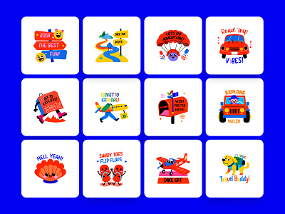 World Travel Stickers adventure cartoon cute fun holiday holidays love luggage stickers tour tourist travel travel agency traveling traveller travelstickers trip vacation vector world travel