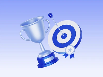 3D Medal and trophy 3d 3d animation 3d icons 3d illustration animation blender blue goal icons illustration medal motion graphics sport success target trophy winner