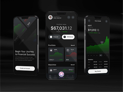 Investment Mobile App app design finance finance app fintech investing investment app mobile app portfolio management product design smart investing ui ui design uiux uiux design ux ux design