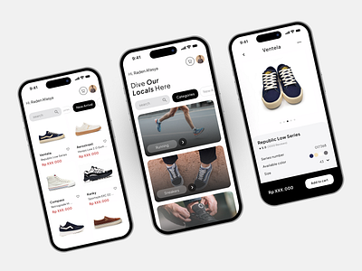 Local Brand Shoes App app application brand branding e commerce platform shoes ui uiux ux