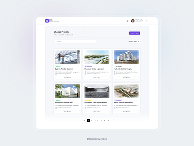 Choose Projects Page 📝 3d branding bridge complex graphic design industry iot iqms logistics minimal schedule stadium template ui ux