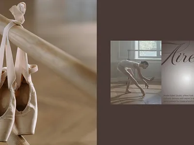 Airelle Ballet Studio Branding ballet branding ballet logo ballet school ballet studio brand designer branding branding designer elegant branding elegant logo logo design