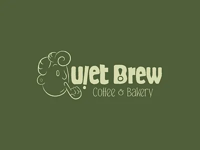 Quiet Brew bakery branding coffee shop design graphic design illustrator logo