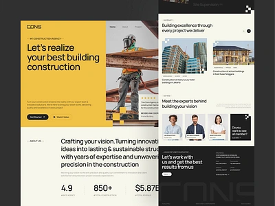 Construction Agency agency agency ui design agency website agency website design architect architecture building business company company profile construction contractor home page marketing property real estate web web design website website design