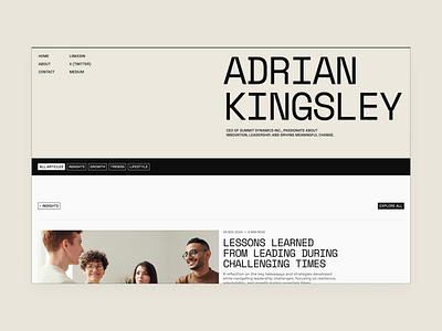 Adrian Kingsley articles blog cms design journal magazine news own personal posts professional ui ux web web design website