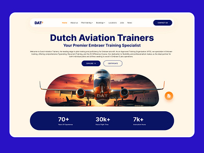 Aviation Company Website aviation design figma figmadesign landing page ui web design website