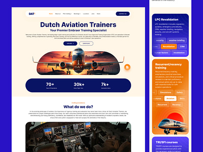 Aviation Company website UI design design figma figmadesign landing page project ui ui ux web design