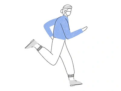 Running animation character framebyframe illustration minimal movement running simple ui