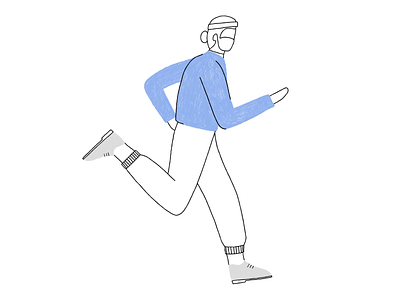 Running animation character framebyframe illustration minimal movement running simple ui