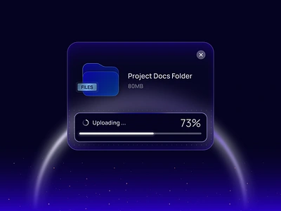 ✶ Upload file blue darkmode design drag drop figma file glassmorphic minimalist neon ui upload upload file ux