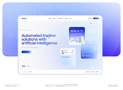 AI-based trading platform ai analytics branding clean crypto financial fintech forex fx investment landing landing page minimal platform saas service startup trading web design webdesign