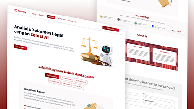 Landing Page Idea - UI/UX - Legal AI Company figma hero section hi fi prototype idea landing page landing page idea legal web ui uiux ux website