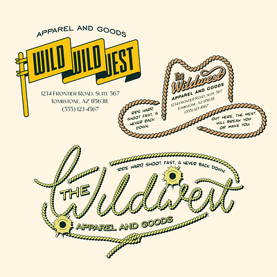 "WILDWEST" BRANDING CONCEPT branding clean cowboy graphic design illustration logo vector west