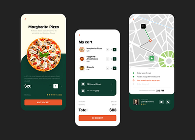 Food delivery app app design design ui design