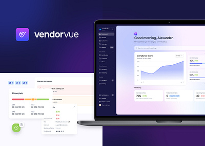 VendorVue UI Overhaul and Brand Refresh application branding digital design ui ui design