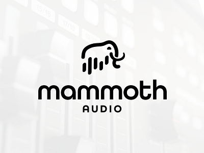 Brandmark - Mammoth Audio audio bar graph branding data elephant identity identity design illustration information investing logo design logos mammoth mascot mastadon prehistoric sound soundwave technology