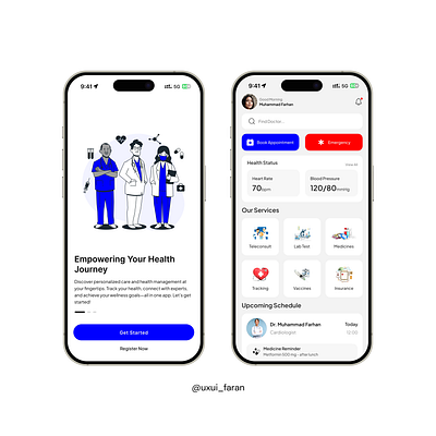 Health Care App Ui Design app appointment branding care design doctor graphic design health healthcare illustration logo typography ui ux vector